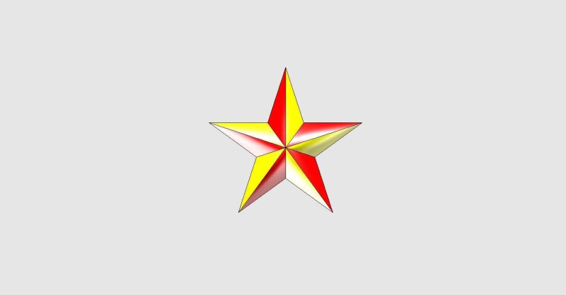 红色五角星_作品天地_3d one官网www.i3done.com