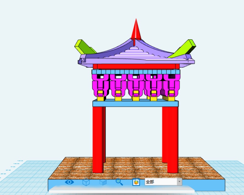 带多角的亭子_作品天地_3d one官网www.i3done.com